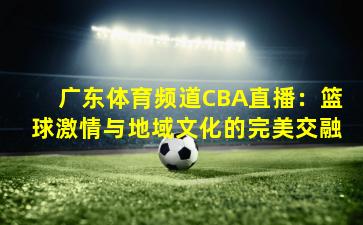广东体育频道CBA直播：篮球激情与地域文化的完美交融